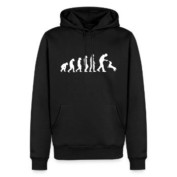 Evolution Chien Animal Blaireau Teckel Chien - Sweat à capuche Premium bio Homme - noir - Devant - Nico (187cm)