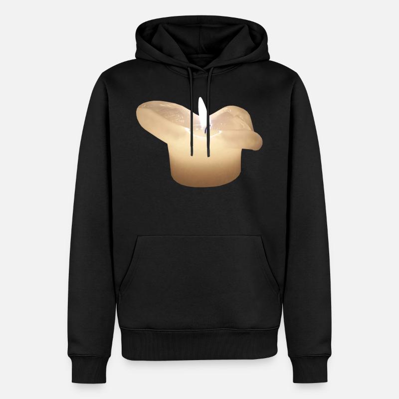 Kerze - Männer Premium Bio Hoodie - Schwarz