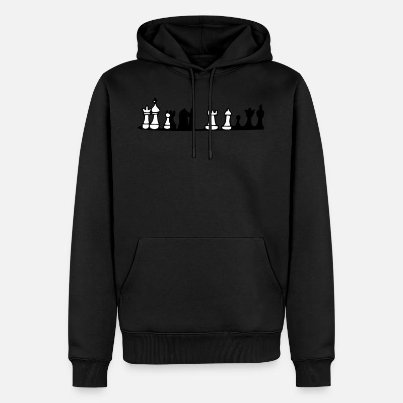 échecs - Sweat à capuche Premium bio Homme - noir