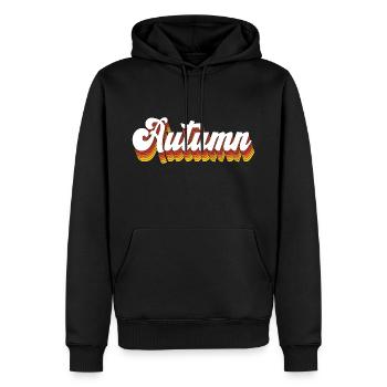 Autumn - Männer Premium Bio Hoodie - Schwarz - Vorne - Nico (187cm)