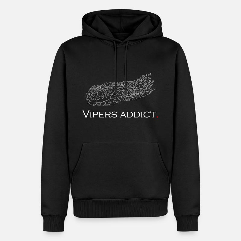 Vipers süchtig - Männer Premium Bio Hoodie - Schwarz