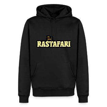 Rastafari Lion - Men’s Premium Organic Hoodie - black - Front - Nico (187cm)