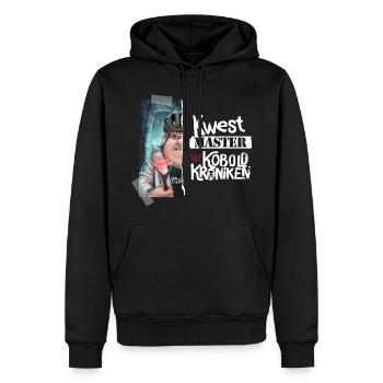 KoboldKroniken Kwestmaster Design - Sweat à capuche Premium bio Homme - noir - Devant - Nico (187cm)