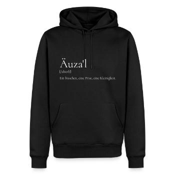 Österreich Alzerl Wiener Dialekt Wörterbuch - Männer Premium Bio Hoodie - Schwarz - Vorne - Nico (187cm)