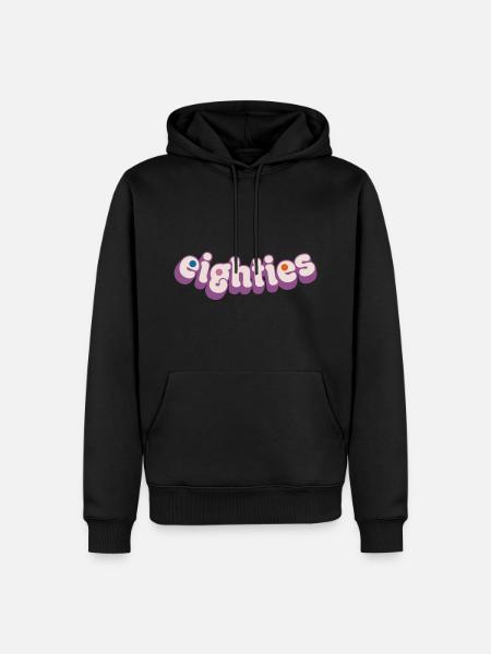 Eighties - Men’s Premium Organic Hoodie - black