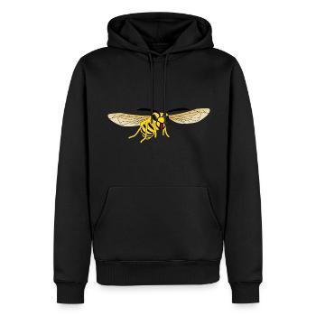 Guêpe frelon - Sweat à capuche Premium bio Homme - noir - Devant - Nico (187cm)