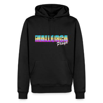 Mallorca Playa - Männer Premium Bio Hoodie - Schwarz - Vorne - Nico (187cm)