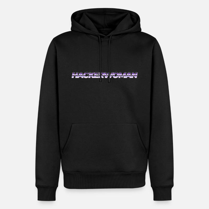 Hackerwoman - Sweat à capuche Premium bio Homme - noir