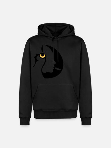 Chamane (œil droit) - Sweat à capuche Premium bio Homme - noir