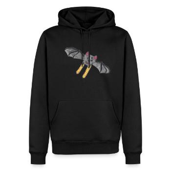 Schläger auf Skiern - Männer Premium Bio Hoodie - Schwarz - Vorne - Nico (187cm)