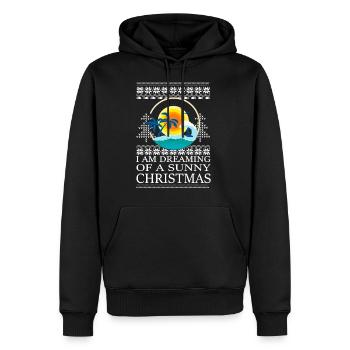 Ich träume von einem sonnigen Weihnachten - Männer Premium Bio Hoodie - Schwarz - Vorne - Nico (187cm)