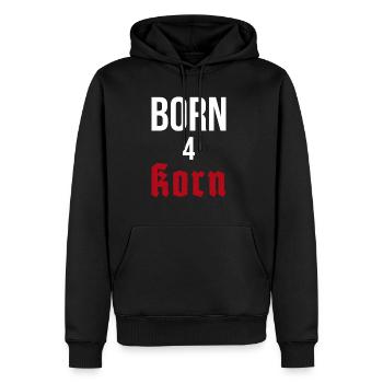 Born 4 Korn - Männer Premium Bio Hoodie - Schwarz - Vorne - Nico (187cm)