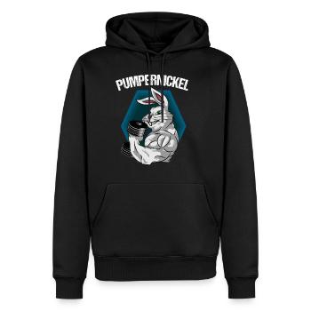 PUMPERNICKEL ! Les lapins en cours de pompage - Sweat à capuche Premium bio Homme - noir - Devant - Nico (187cm)