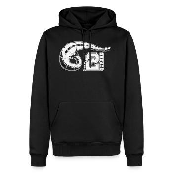 2T tuyau - Sweat à capuche Premium bio Homme - noir - Devant - Nico (187cm)