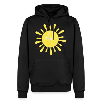 ensoleillement - Sweat à capuche Premium bio Homme - noir - Devant - Nico (187cm)