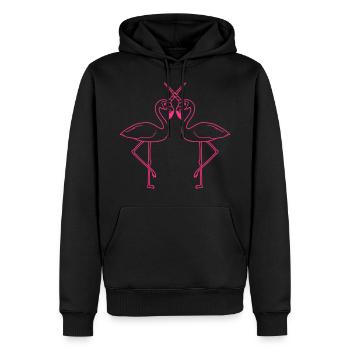 2 freunde team paar einhorn mystisch regenbogen pf - Männer Premium Bio Hoodie - Schwarz - Vorne - Nico (187cm)
