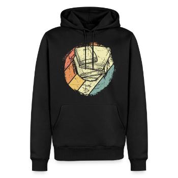 Livres - Sweat à capuche Premium bio Homme - noir - Devant - Nico (187cm)