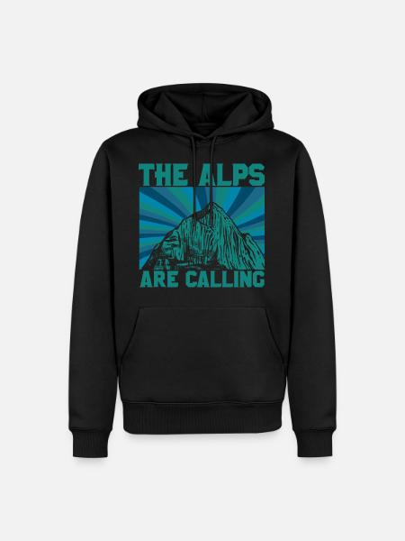 Alps Mountains - Men’s Premium Organic Hoodie - black