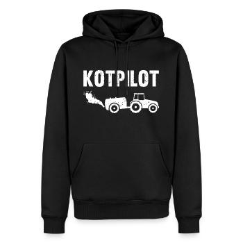 Kotpilot agriculteur agriculteur lisier - Sweat à capuche Premium bio Homme - noir - Devant - Nico (187cm)