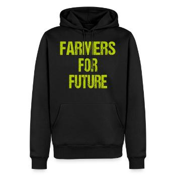 Farmers Demo Farmer Trecker Farmers for Future - Sweat à capuche Premium bio Homme - noir - Devant - Nico (187cm)