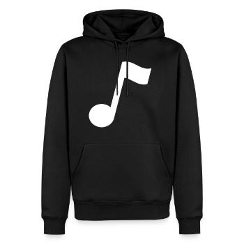 Musiknote - Männer Premium Bio Hoodie - Schwarz - Vorne - Nico (187cm)