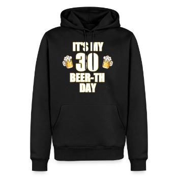 30. Geburtstag Geschenk - Männer Premium Bio Hoodie - Schwarz - Vorne - Nico (187cm)