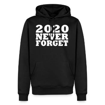 2020 - Männer Premium Bio Hoodie - Schwarz - Vorne - Nico (187cm)
