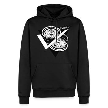 Jantes en trois parties | Jante | Wheels | Lit profond - Sweat à capuche Premium bio Homme - noir - Devant - Nico (187cm)