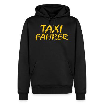 Taxi - Männer Premium Bio Hoodie - Schwarz - Vorne - Nico (187cm)