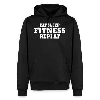 aptitude - Sweat à capuche Premium bio Homme - noir - Devant - Nico (187cm)