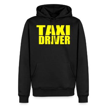 conducteur de taxi - Sweat à capuche Premium bio Homme - noir - Devant - Nico (187cm)