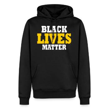 Black lives matter - Männer Premium Bio Hoodie - Schwarz - Vorne - Nico (187cm)