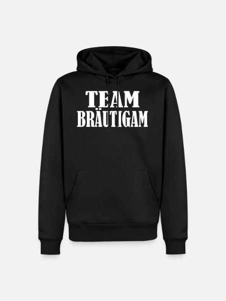 Team Bräutigam - Männer Premium Bio Hoodie - Schwarz