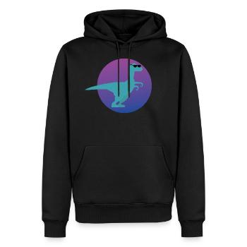 Dinosaurier 4 - Männer Premium Bio Hoodie - Schwarz - Vorne - Nico (187cm)