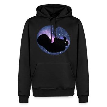 Bébé à ultrasons cadeaux de grossesse - Sweat à capuche Premium bio Homme - noir - Devant - Nico (187cm)