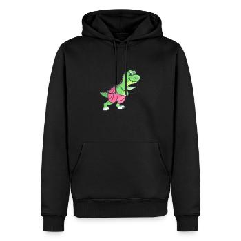 Sport dinosaure saut à la corde dino fille - Sweat à capuche Premium bio Homme - noir - Devant - Nico (187cm)