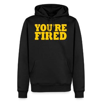 youre fired - Männer Premium Bio Hoodie - Schwarz - Vorne - Nico (187cm)