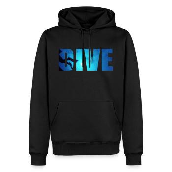 DIVE Underwater Diver - Men’s Premium Organic Hoodie - black - Front - Nico (187cm)