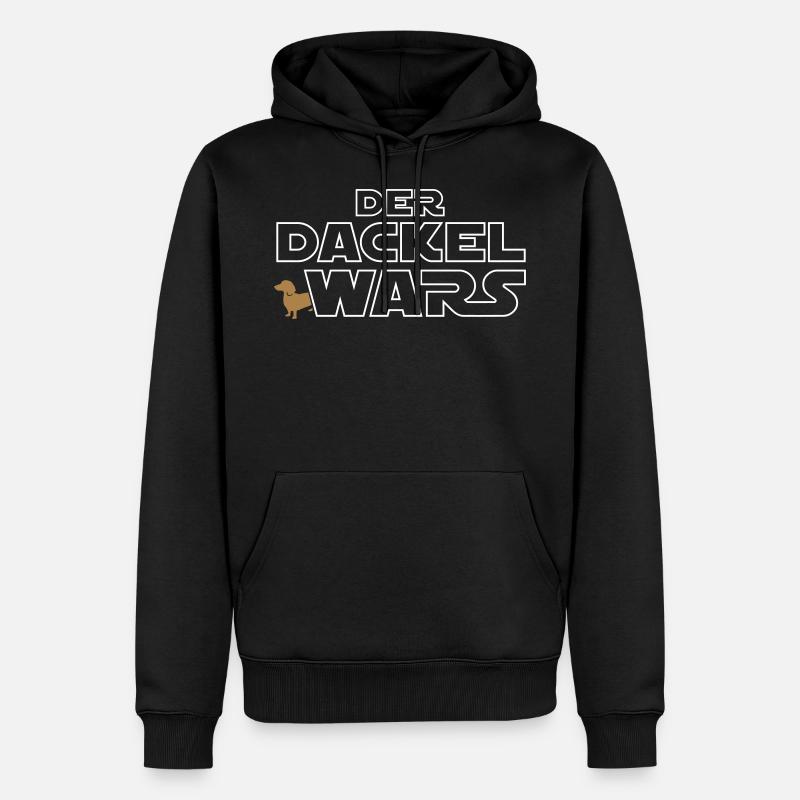 Der Dackel Wars - Farbwechsel möglich - Männer Premium Bio Hoodie - Schwarz