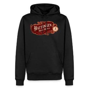 Hattingen meine Heimat - Männer Premium Bio Hoodie - Schwarz - Vorne - Nico (187cm)