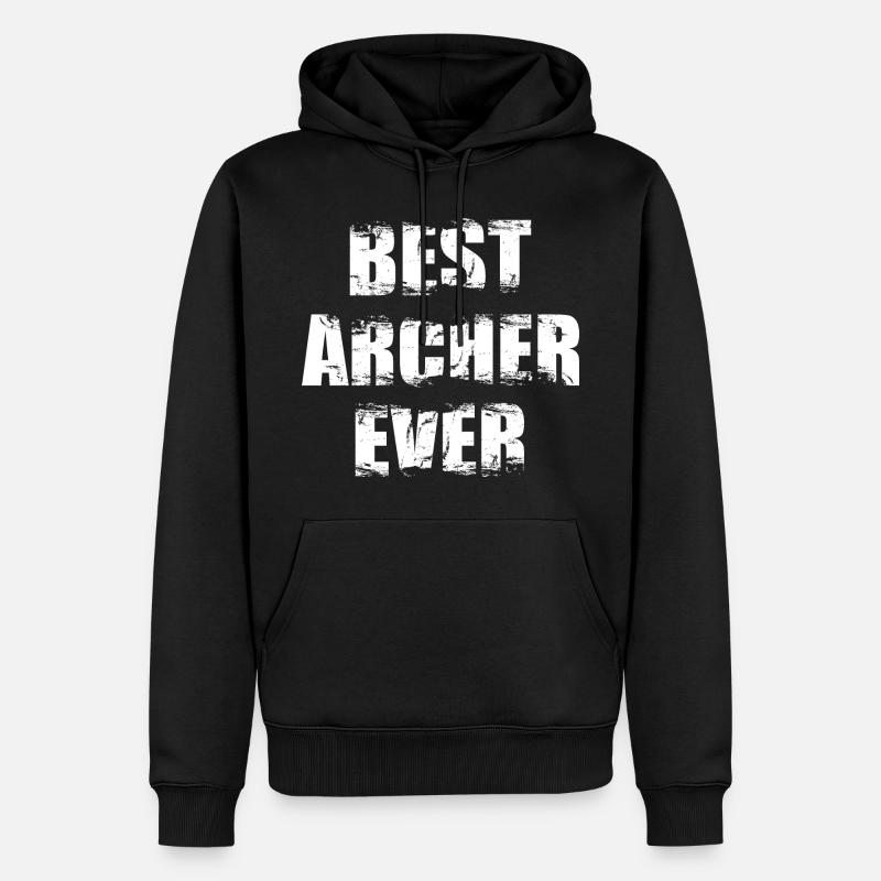 Bester Bogenschütze - Männer Premium Bio Hoodie - Schwarz