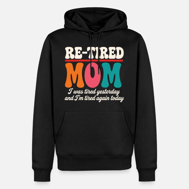 Zurückgetretene sarkastische Mutter Mutter im Ruhestand - Männer Premium Bio Hoodie - Schwarz