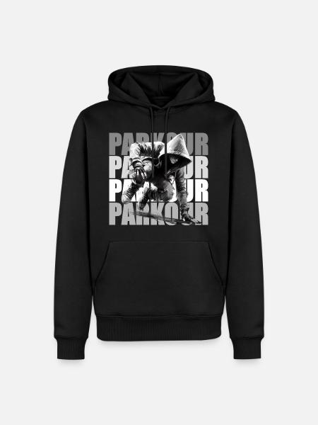 Parkour - Männer Premium Bio Hoodie - Schwarz