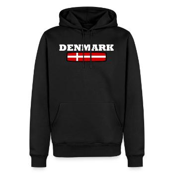 Danemark - Sweat à capuche Premium bio Homme - noir - Devant - Nico (187cm)