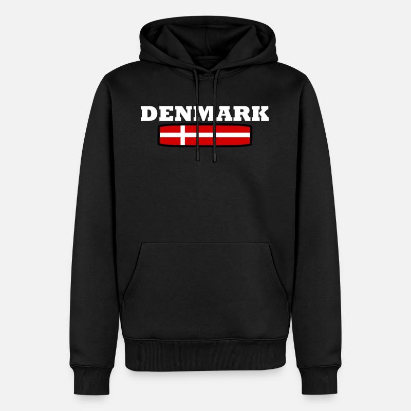 Dänemark - Männer Premium Bio Hoodie - Schwarz