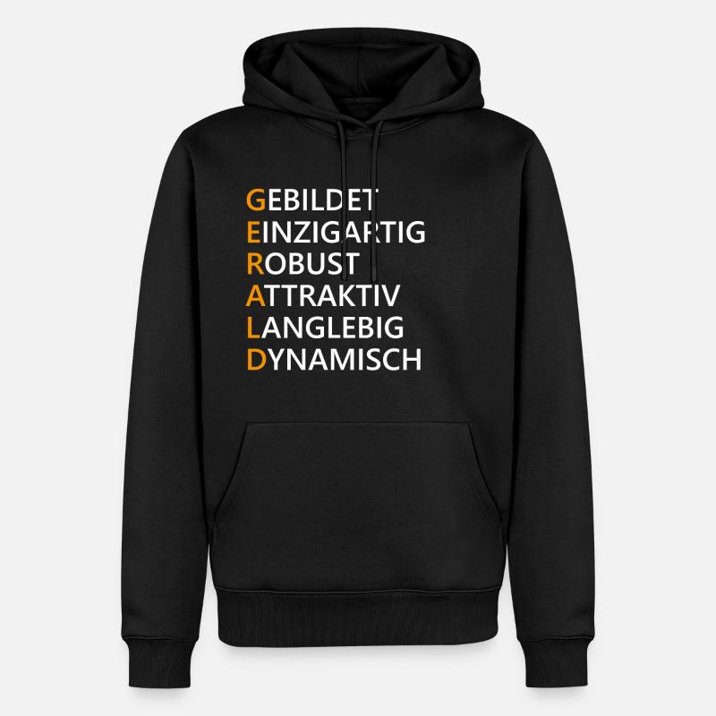 Gerald Name Geschenk - Männer Premium Bio Hoodie - Schwarz