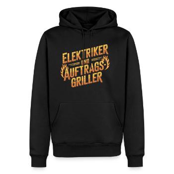 Elektriker und Auftragsgriller - Männer Premium Bio Hoodie - Schwarz - Vorne - Nico (187cm)