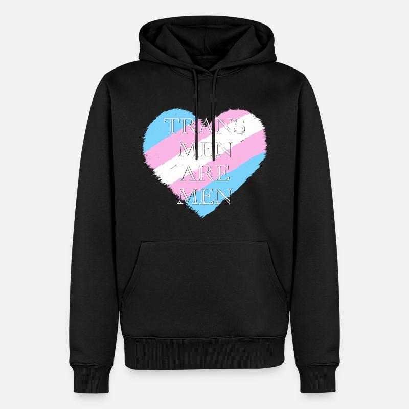 Transherz - Transmänner sind Männer - Männer Premium Bio Hoodie - Schwarz