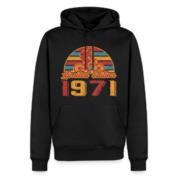 Fahrrad Mountainbike Fahrradfahrer Geburtstag 1971 - Männer Premium Bio Hoodie - Schwarz - Vorne - Nico (187cm)