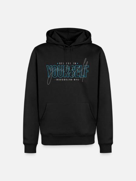 Motivation - Believe yourself - Men’s Premium Organic Hoodie - black